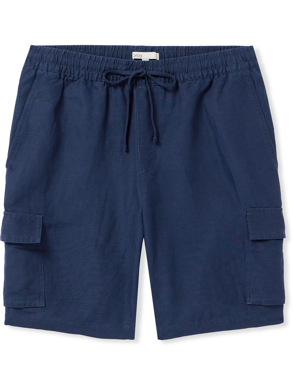 Onia - Air Straight-Leg Linen and Lyocell-Blend Drawstring Cargo Shorts - Men - Blue - M von Onia