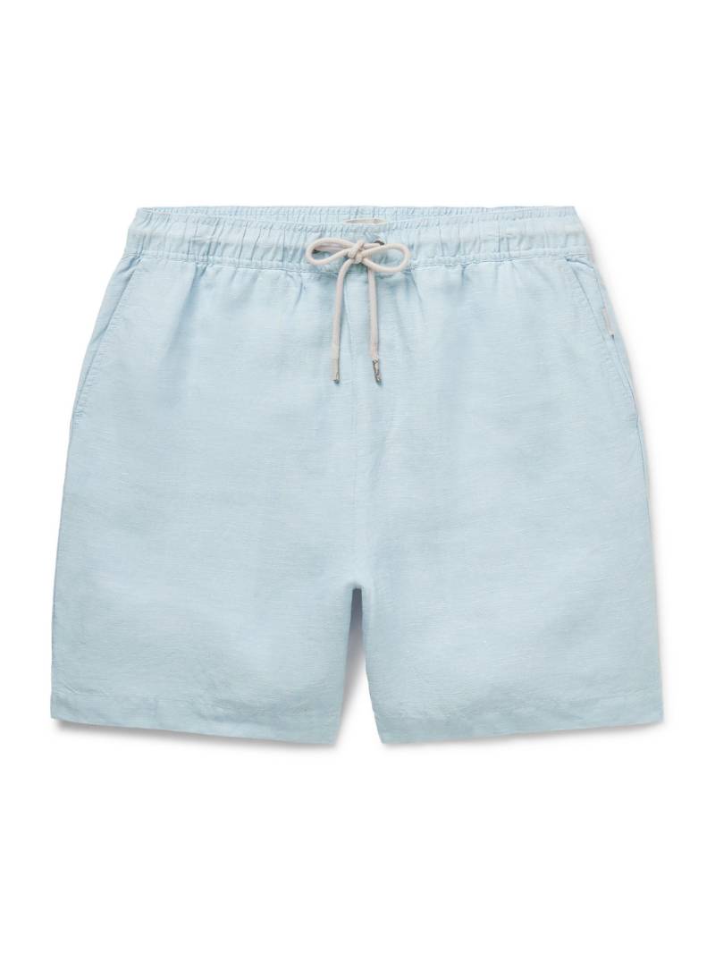 Onia - Air Straight-Leg Linen and Lyocell-Blend Drawstring Shorts - Men - Blue - XXL von Onia