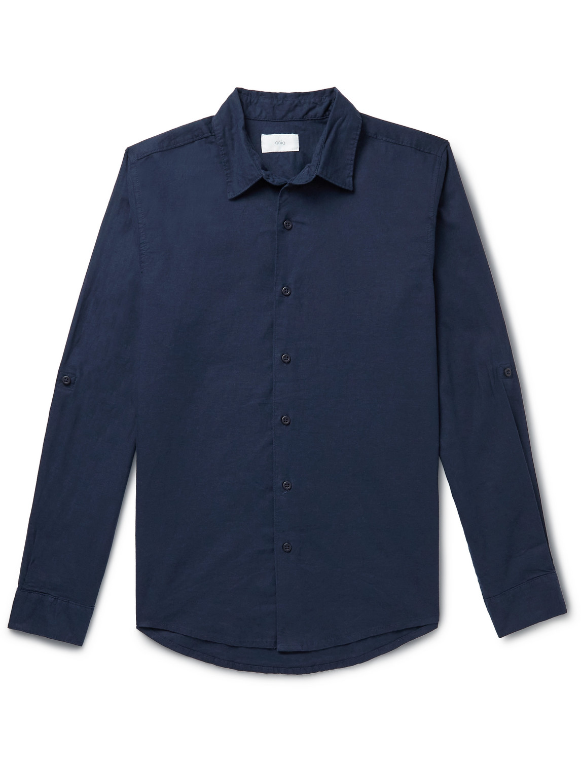 Onia - Stretch Linen-Blend Shirt - Men - Blue - L von Onia