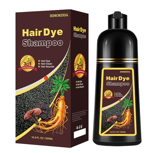 Onilyua Haarfärbe-Shampoo für dunkles Kaffee, 3-in-1-Shampoo, braune Haarfarbe für Männer, Frauen, Farben in Minuten, 100 % graue Abdeckung, sofortige Haarfarbe C von Onilyua