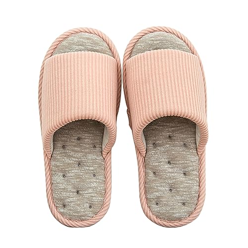 Oniphia Unisex Washable Cotton Open-Toe Home Slippers Breathable Indoor Shoes Casual Memory Cushion Pad Soft Non-Slip Sole Shoes Anti-Slip Slipper von Oniphia