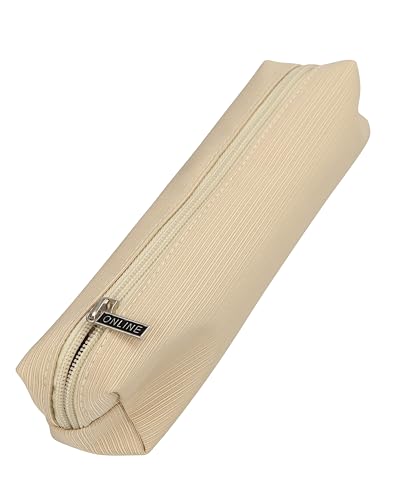 Online Premium-Schlampermäppchen/Pencil Case Retro Beige I Stylisches Schlamperetui für Jungen & Mädchen I Federmäppchen mit praktischem Reißverschluss I 1 Fach I Ideal für Schule, Uni & Büro von Online