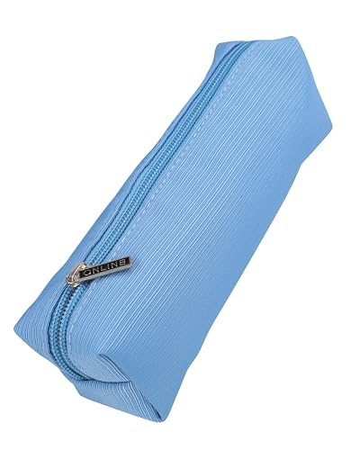 Online Premium-Schlampermäppchen/Pencil Case Retro Blau I Stylisches Schlamperetui für Jungen & Mädchen I Federmäppchen mit praktischem Reißverschluss I 1 Fach I Ideal für Schule, Uni & Büro von Online