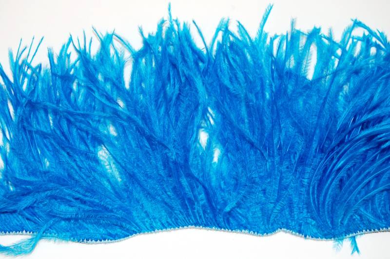 12" Streifen Von Ostrich Feather Fringe - Türkis | 4"-6 "In Der Höhe von OnlineFeathers