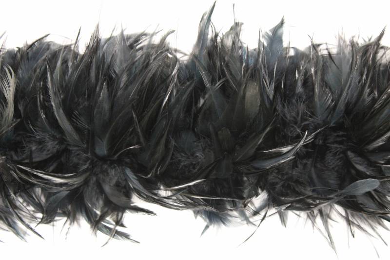 2 Yards Saddle Feder Boa Schwarz 6-10" in Der Breite von OnlineFeathers