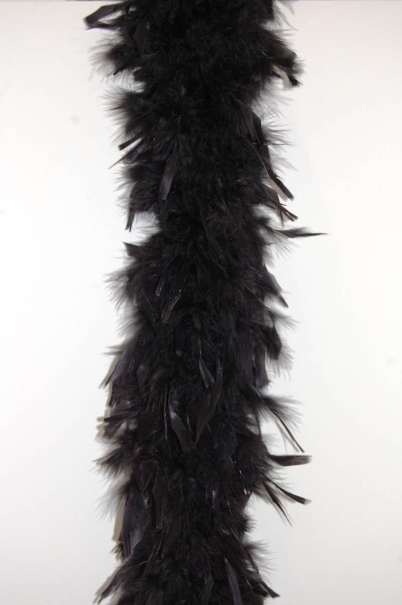 80 Gramm Kronleuchter Feder Boa 72" Midnight Black von OnlineFeathers
