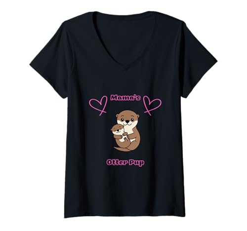 Damen Otterly Niedliches Kinderspiel mit Meerotter-Liebhabern T-Shirt mit V-Ausschnitt Damen Otterly Niedliches Kinderspiel mit Meerotter-Liebhabern T-Shirt mit V-Ausschnitt von OnlineGNRLSTORE