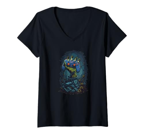 Damen Spieler, Gaming, Zocken, Lustiger Gamer Spruch T-Shirt mit V-Ausschnitt Damen Spieler, Gaming, Zocken, Lustiger Gamer Spruch T-Shirt mit V-Ausschnitt von Onlinespiele, Lustiger Gamingspruch