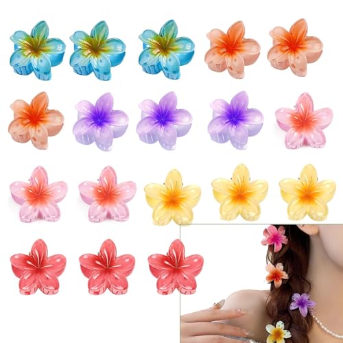 Onlvmyur 18 Stück Blumen Haarklammer Klein 3cm Blumen Haarspangen Niedliche Blumenklammern Haare für Frauen Mädchen mittleres und dünnes Haarstyling Zubehör von Onlvmyur