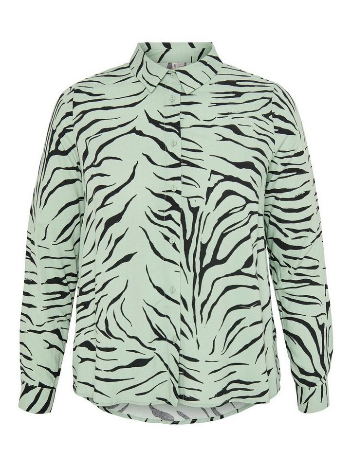 ONLY CARMAKOMA Blusenshirt Zebra Animal Hemd Bluse Plus Size Übergrößen Shirt CARNOVA 4804 in Grün von ONLY CARMAKOMA