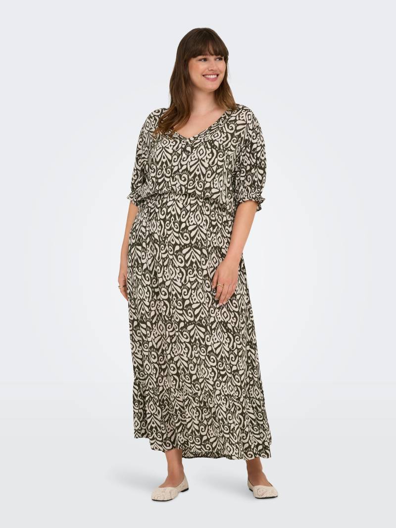 ONLY CARMAKOMA Sommerkleid "CARCHIANTI S/S CALF DRESS WVN NOOS" mit Volant von Only Carmakoma