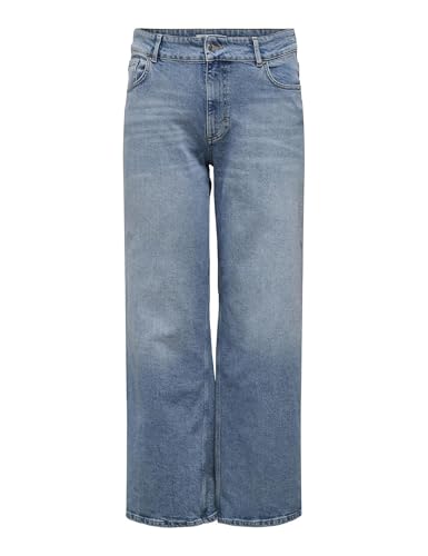 Only Carmakoma Damen Carjuicy Hw Wide Leg Rea365 Noos, Medium Blue Denim, 50W / 32L EU von Only Carmakoma