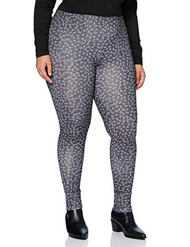 Only Carmakoma Damen CARARIA Long JRS Leggings, Black/AOP:Flower, M-46/48/ von ONLY Carmakoma