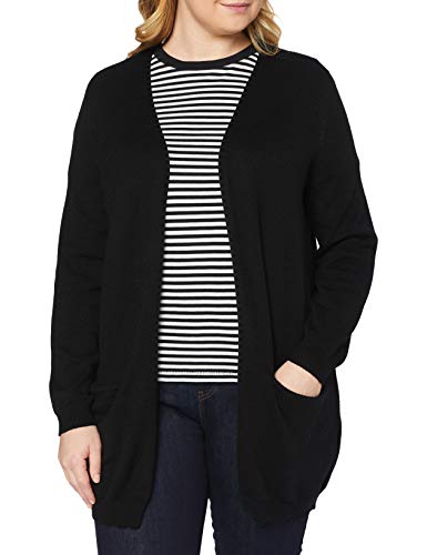 Only Carmakoma Damen CARSTONE L/S Long NOOS Cardigan, Black, L-50/52 von ONLY Carmakoma