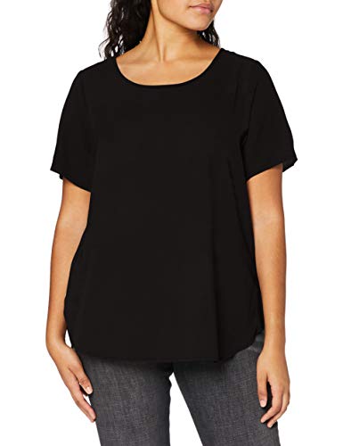 ONLY CARMAKOMA Damen CARVICA Life SS WVN NOOS Top, Black, 52 von ONLY CARMAKOMA