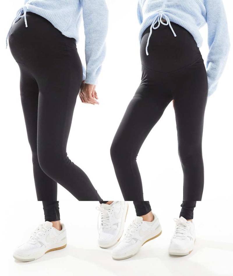 ONLY Maternity - 2er-Pack Leggings in Schwarz von Only Maternity
