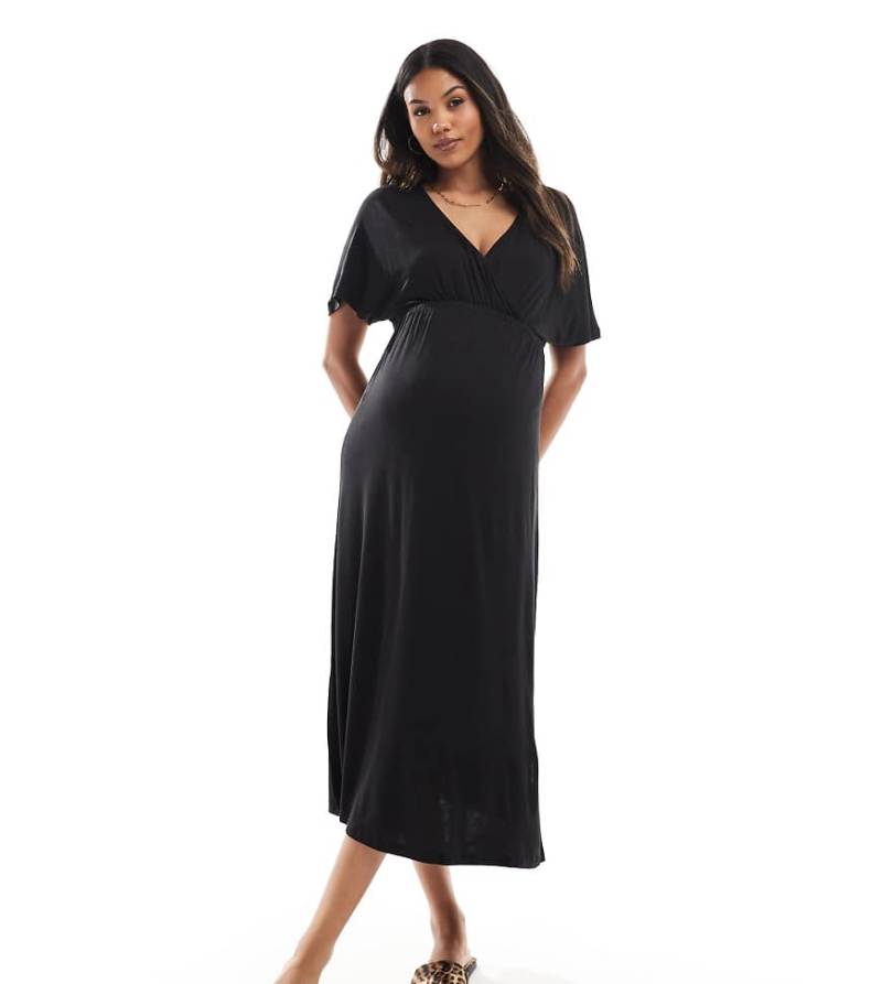 ONLY Maternity - Maxi-Stillkleid in Schwarz von Only Maternity