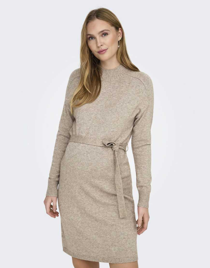 ONLY Maternity - Strickkleid in Beige-Neutral von Only Maternity