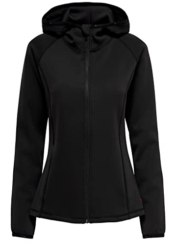 Only Play Damen Sport-Sweatjacke ONPCara Trainingsjacke mit Kapuze 15196488 black XS von ONLY