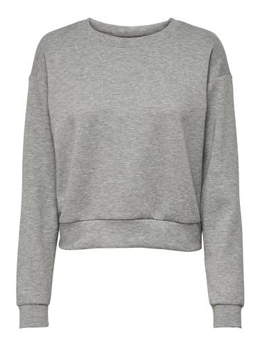 Only Play Damen Onplounge Ls On - Noos Sweatshirt, Light Grey Melange, XS EU von ONLY