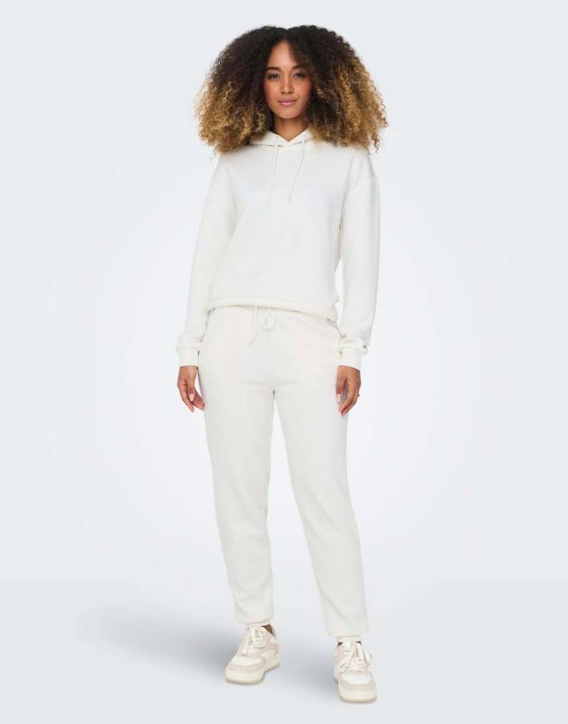 Only Play - Jogginghose in Cloud Dancer-Weiß von Only Play