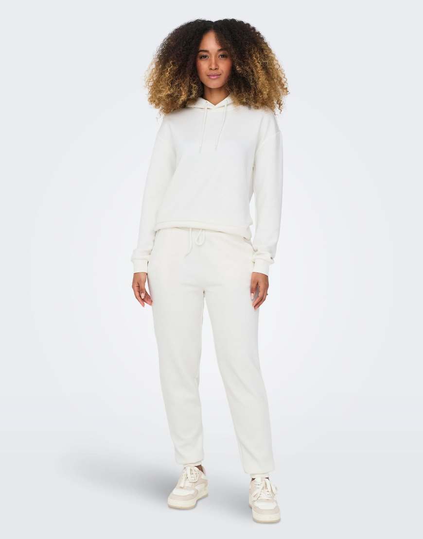 Only Play - Jogginghose in Cloud Dancer-Weiß von Only Play