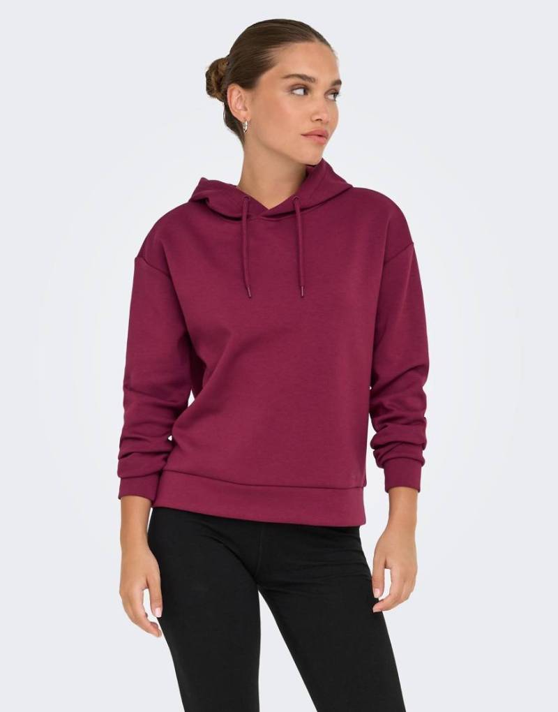 Only Play - Kapuzenpullover in Rhododendron-Rot von Only Play