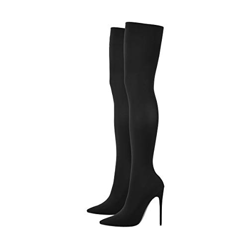 Only maker Damen Overknee Stiefel Spitze High Heels Stiletto Stretch Boots Pumps Schwarz 42 EU Only maker Damen Overknee Stiefel Spitze High Heels Stiletto Stretch Boots Pumps Schwarz 42 EU von Only maker