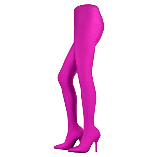 Only maker Damen Pant-Boot Leggings Stiefel Overknee Stretch Boots Pink 44 EU von Only maker
