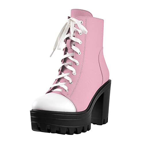 Only maker Damen Sportliche Stiefeletten Plateau Canvas Ankle Boots Blockabsatz Pink 38 EU Only maker Damen Sportliche Stiefeletten Plateau Canvas Ankle Boots Blockabsatz Pink 38 EU von Only maker