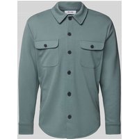 Only & Sons Freizeithemd mit Knopfleiste Modell 'NEWKODYL' in Petrol, Größe L von Only & Sons