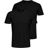 Only & Sons Herren Rundhals T-Shirt ONSBASIC - Slim Fit 2er Pack von Only & Sons