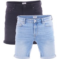 Only & Sons Jeans Shorts Herren ONSPLY Regular Fit 2er Pack von Only & Sons