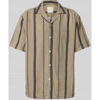 Only & Sons Loose Fit Freizeithemd aus Viskose-Mix in Beige, Größe M von Only & Sons