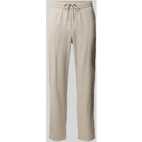 Only & Sons Loose Fit Leinenhose mit Strukturmuster Modell 'SINUS' in Ecru, Größe L von Only & Sons