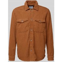 Only & Sons Regular Fit Freizeithemd aus Cord Modell 'MARLOW' in Hellbraun, Größe L von Only & Sons