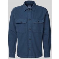 Only & Sons Regular Fit Freizeithemd mit New-Kent-Kragen Modell 'OLIVER' in Dunkelblau, Größe XXL von Only & Sons