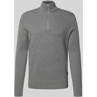 Only & Sons Regular Fit Strickpullover aus Baumwoll-Mix Modell 'PHIL' in Mittelgrau Melange, Größe XXL von Only & Sons