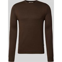 Only & Sons Regular Fit Strickpullover aus Viskose-Mix Modell 'WYLER' in Dunkelbraun, Größe XXL von Only & Sons