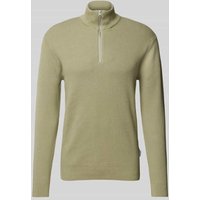 Only & Sons Regular Fit Strickpullover mit Stehkragen Modell 'PHIL' in Schilf, Größe XL von Only & Sons
