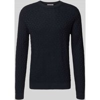 Only & Sons Regular Fit Strickpullover mit Strukturmuster Modell 'KALLE' in Dunkelblau, Größe XXL von Only & Sons