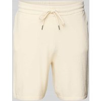 Only & Sons Regular Fit Sweatshorts mit Strukturmuster Modell 'FRANKIE' in Offwhite, Größe S von Only & Sons