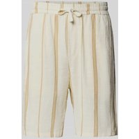 Only & Sons Relaxed Fit Bermudas aus Viskose-Baumwoll-Mix Modell 'TINUS' in Offwhite, Größe XXL von Only & Sons