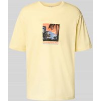 Only & Sons Relaxed Fit T-Shirt aus reiner Baumwolle Modell 'BEANE' in Gelb, Größe S von Only & Sons