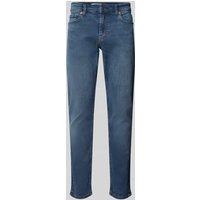 Only & Sons Slim Fit Jeans mit Label-Patch Modell 'Loom' in Mittelgrau, Größe 34/32 von Only & Sons