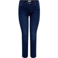 Carmakoma by Only Damen Jeans CARAUGUSTA HW STRAIGHT BJ61 - Straight Fit - Blau- Dark Blue Denim - Plus Size von Only