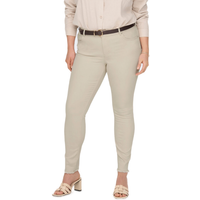 Carmakoma by Only Damen Jeans CARWILLY - Skinny Fit - Beige - Ecru - Plus Size von Only