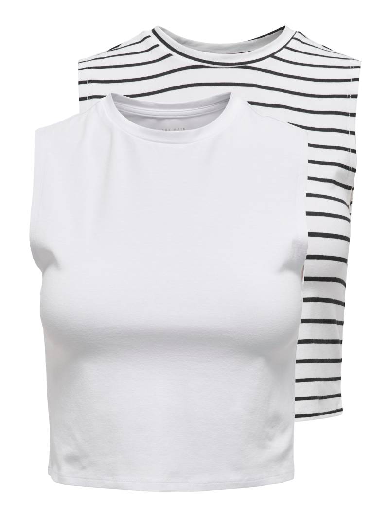 ONLY Crop-Top "ONLCHOICE S/L 2-PACK TOP BOX JRS", 2 Stk. von Only