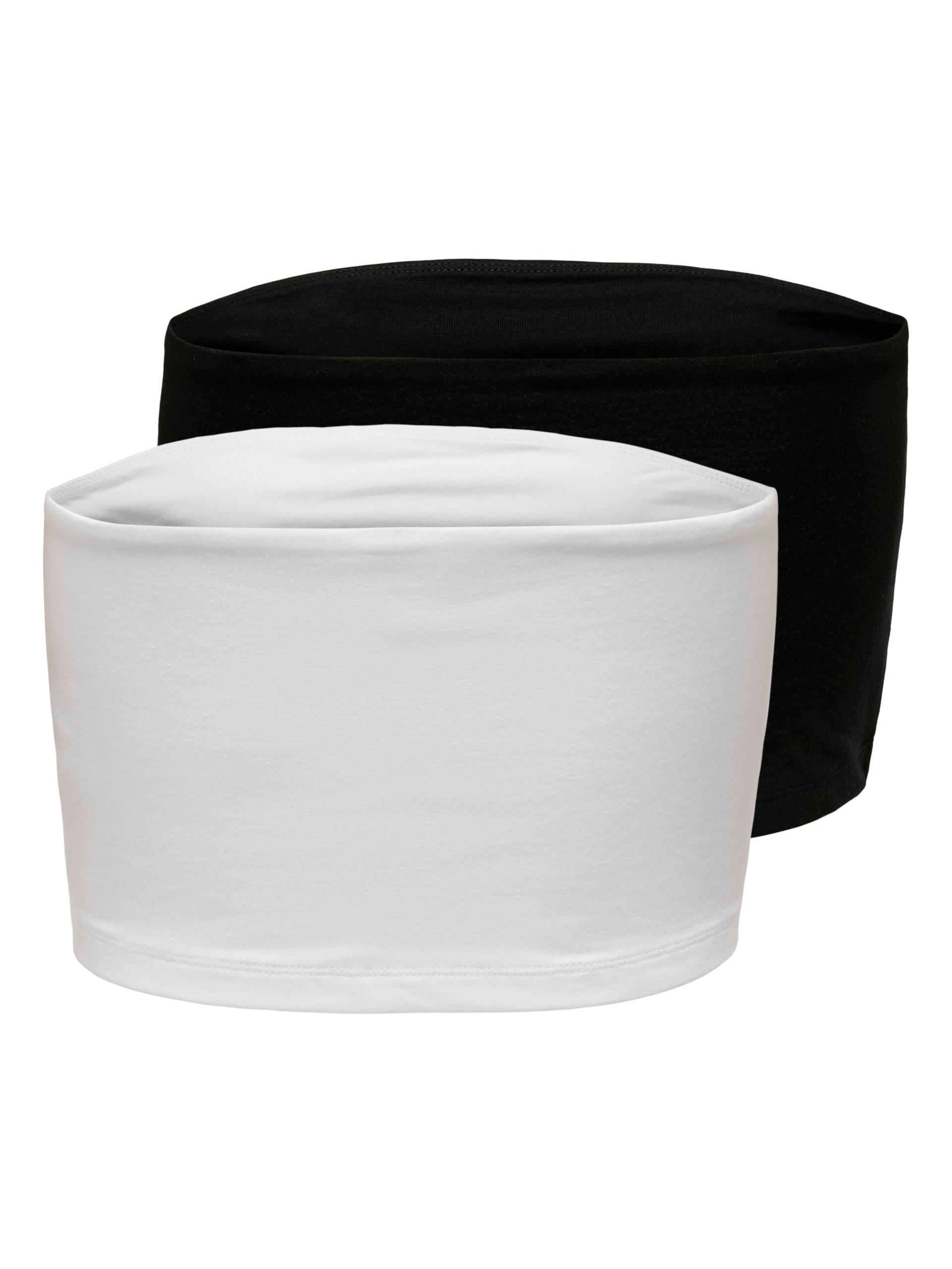 ONLY Crop-Top "ONLLIVE LOVE TUBE 2PACK CROP TOP JRS" Packung, 2 Stk. tlg. von Only