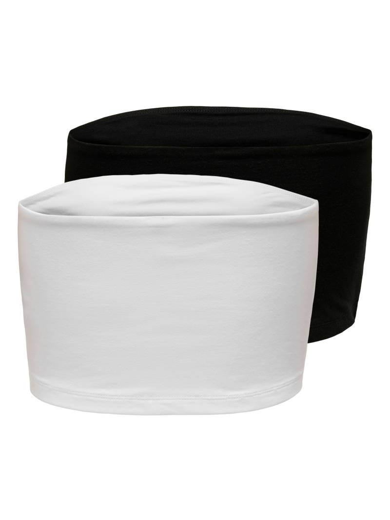 ONLY Crop-Top "ONLLIVE LOVE TUBE 2PACK CROP TOP JRS" Packung, 2 Stk. tlg. von Only